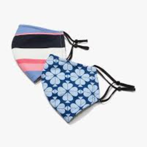 Kate Spade Berber Stripe & Spade Flower Non-medical Mask Set - Picture 2 of 4